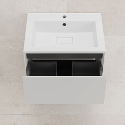 Style Line Тумба под раковину Лима 60 Plus подвесная эмаль белая матовая – фотография-6